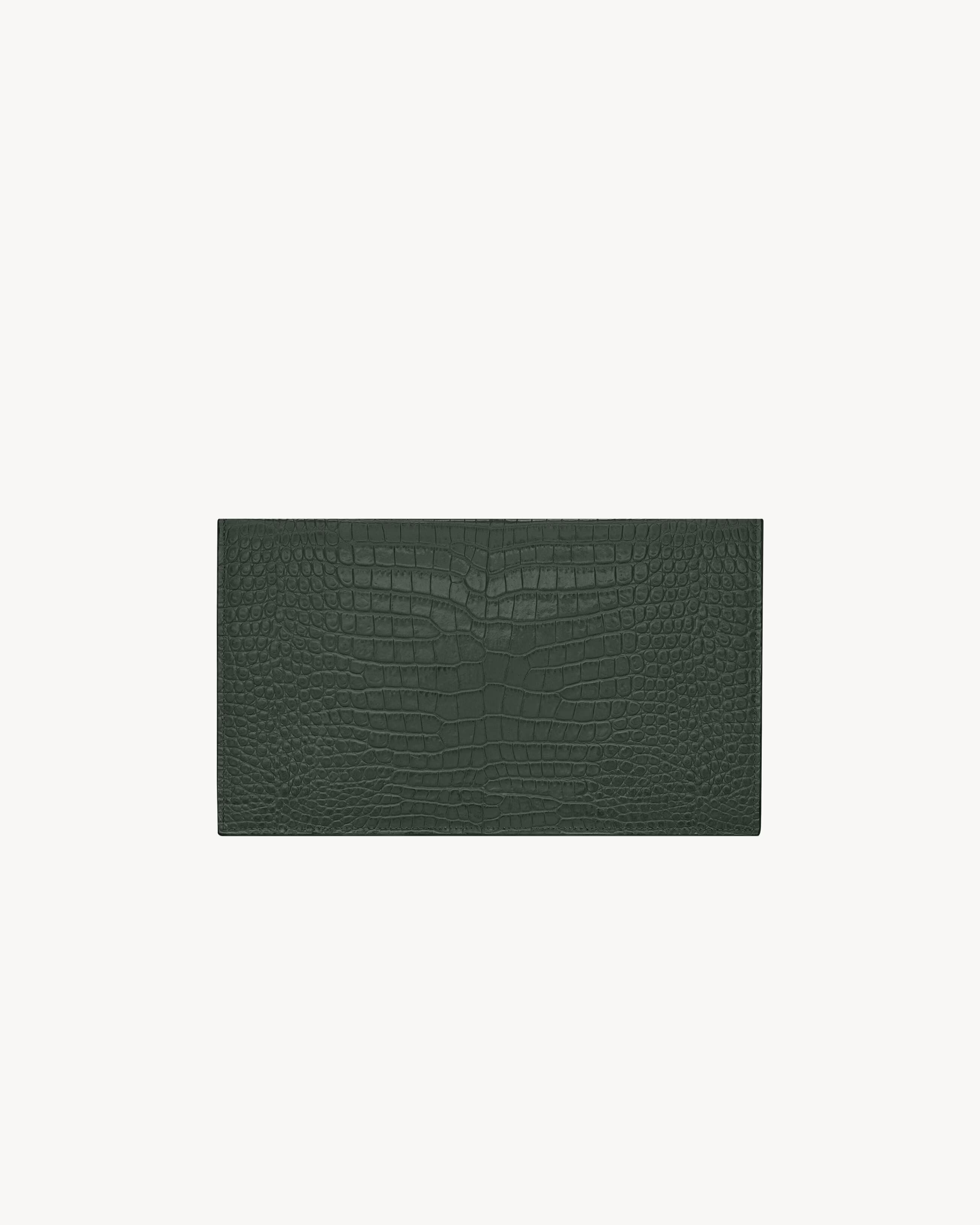Saint Laurent Pochette Uptown Crocodile Green (Copia) - View 4