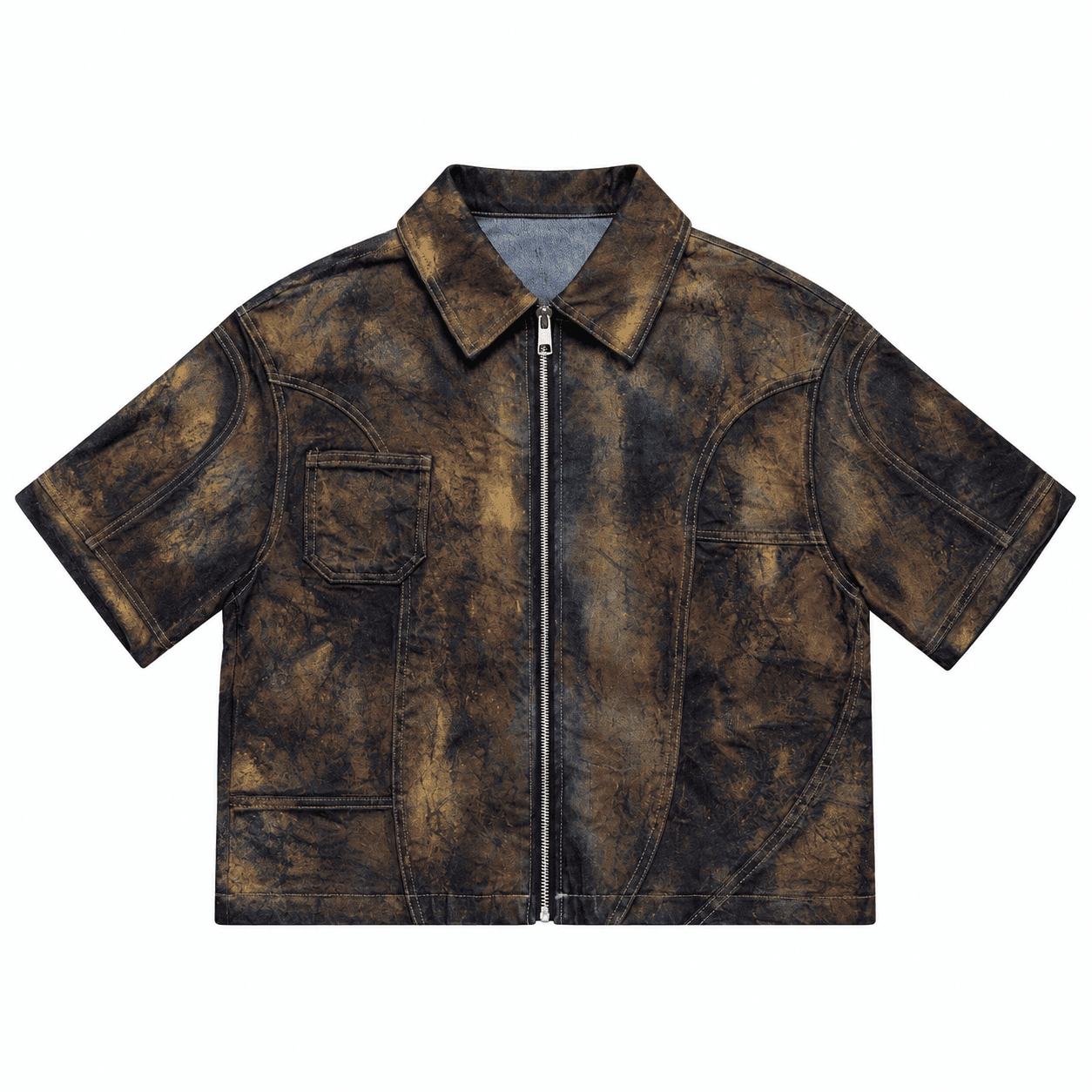 ARTEXPLORA DENIM JACKET BROWN - View 1