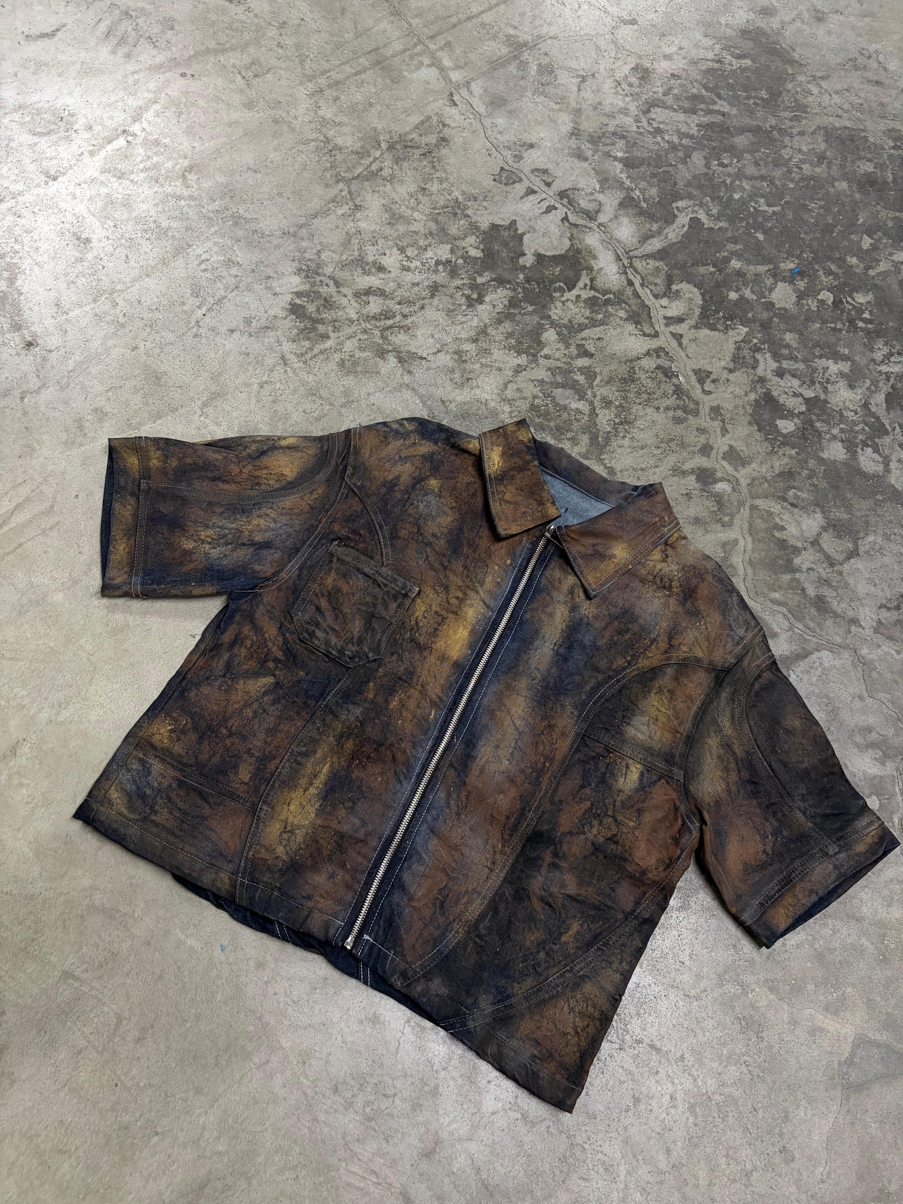 ARTEXPLORA DENIM JACKET BROWN - View 2