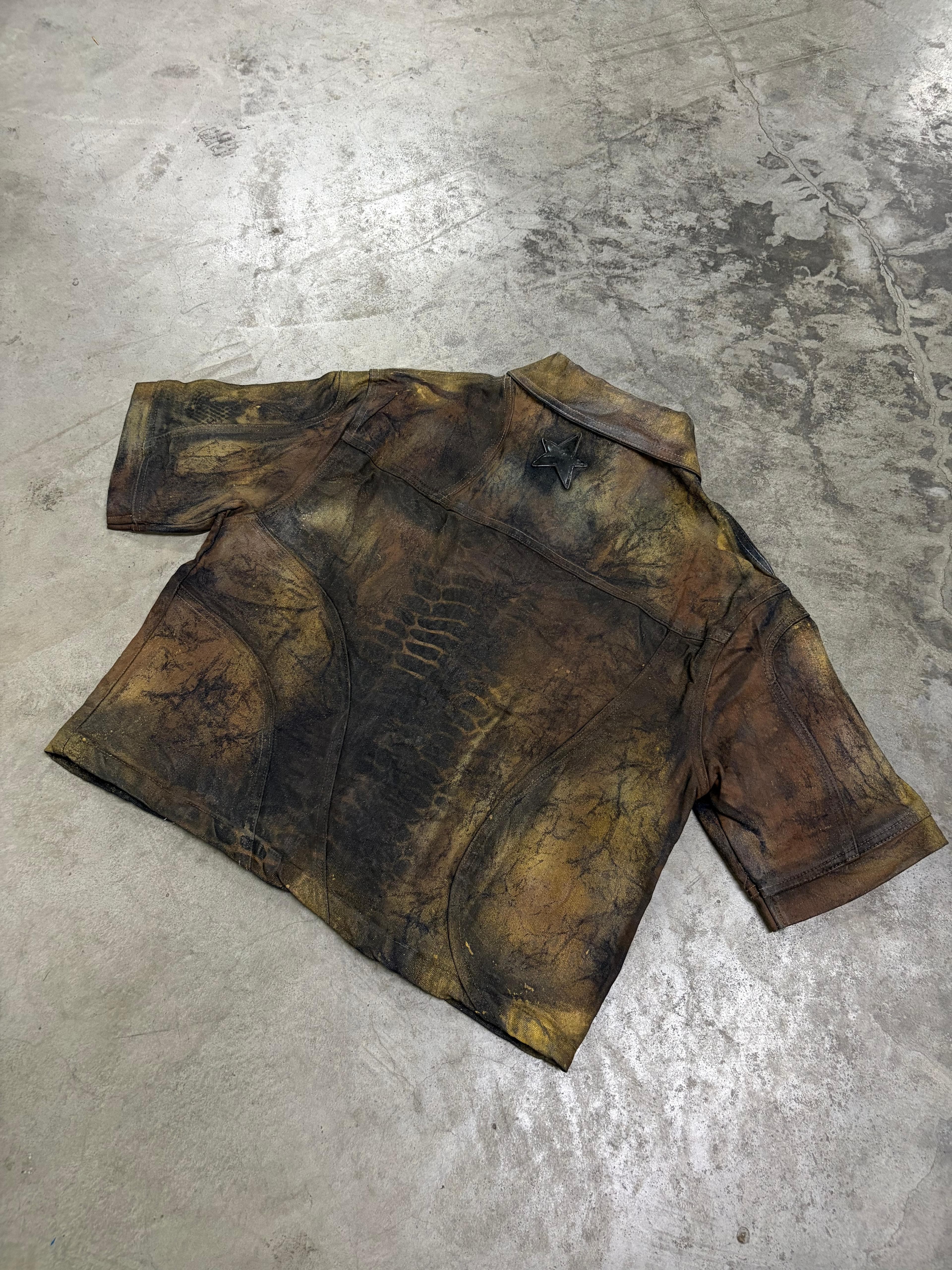 ARTEXPLORA DENIM JACKET BROWN - View 3